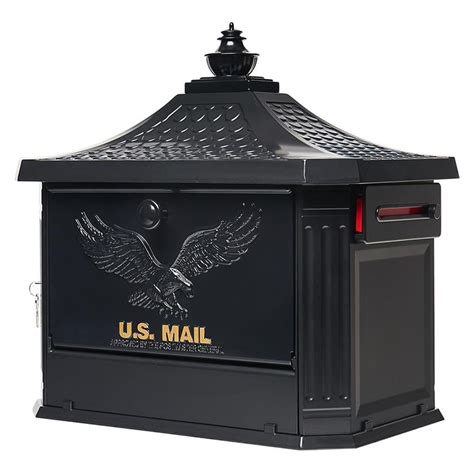 post mounted mailbox black